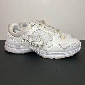 Womens Vintage NIKE Steady VIII White Leather Running Shoes / 6.5